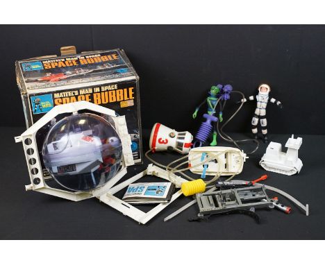 Mattel Major Matt - Boxed Man In Space Space Bubble along with 3 x figures, Space Sled and additional accessories 