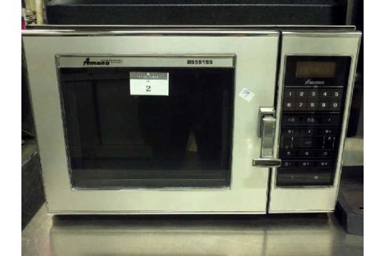 Amana Commercial Microwave Model Rs591ss Lot 2 Amana Commercial Microwave Model Rs591ss
