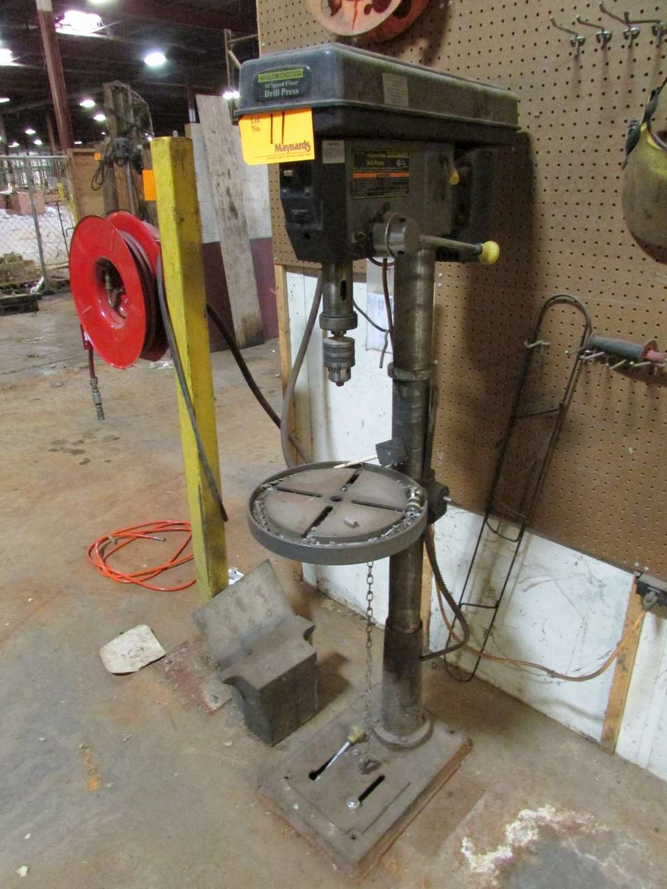 Central Machinery 43389 Pedestal Drill Press 8 1/2" Throat, 11" Table