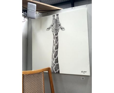 A limited edition lithograph of a giraffe 39/195