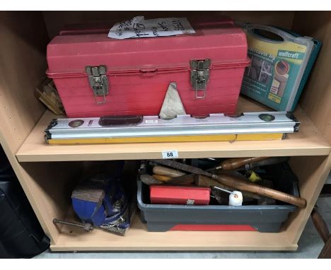 2 shelves of miscellaneous tools