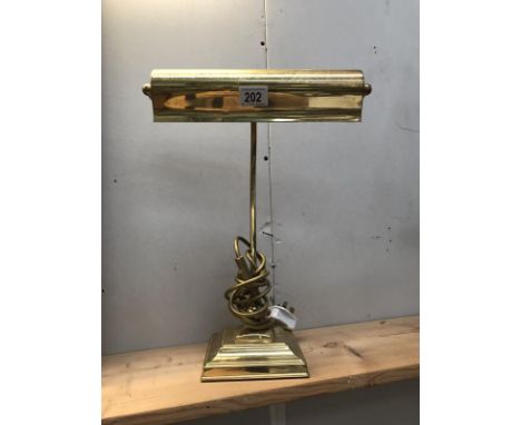 A brass bankers table/desk lamp