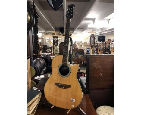An applause (ovation) model AE28 Electro acoustic guitar with luxury hard case