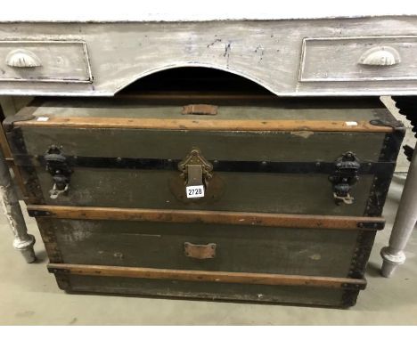 A bound steamer trunk