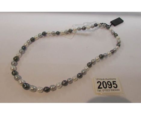 A Honora grey/white/black pearl necklace.