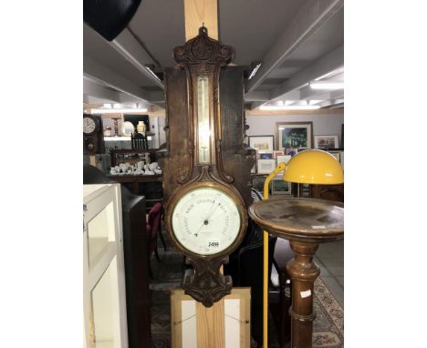 A J &amp; W E Archbutt Westminster wall barometer and thermometer