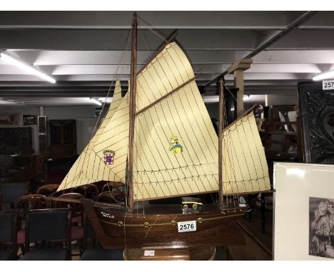 A contemporary wooden model sailing boat St Gilles-Croix de Vie