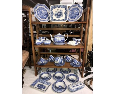 A large quantity of Spode china including teapot, cups, saucers, soup dishes etc