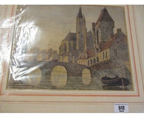 Six Early to Mid 19th Century Watercolours: Cahir Castle monogrammed JPH 1853 Islington Spa signed CH Matthews Portrait of a 