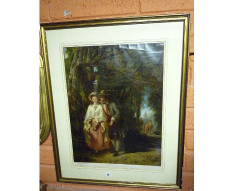 A Pears Colour Print The Old, Old Tale 59 x 46.5cm.
