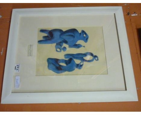 Henry Moore Abstract Print signed to bottom in pen, 28 x 22cm approx.