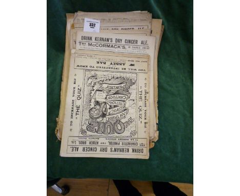 A Selection of Irish Periodicals: The first 5 issues: The Quiz - A Monthly Irish Comic & Critical Cartoon (1915)(Vol 1, No's 