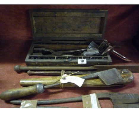 Two Vintage Horse Tail Dockers & a Gens Vintage Clipper, A Cased Arnold of London Tattoo Pliers with Fittings, and a Hauptner