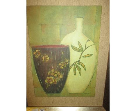 Barbara Linder Print on Board Pottery signed l.r.,54 x 38cm approx.