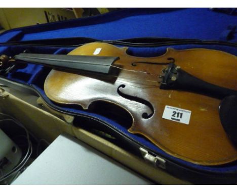 An Excelsior Cased Violin, a Vintage Hat Box, etc.