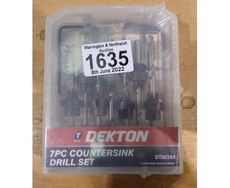 Seven piece counter sink drill set. P&amp;P Group 1 (£14+VAT for the first lot and £1+VAT for subsequent lots) 