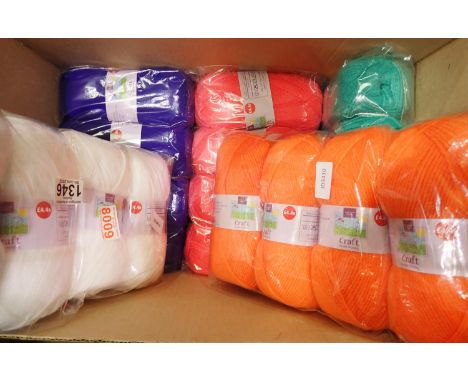 Twenty balls of new wrapped double knit wool, various colours. P&amp;P Group 1 (£14+VAT for the first lot and £1+VAT for subs