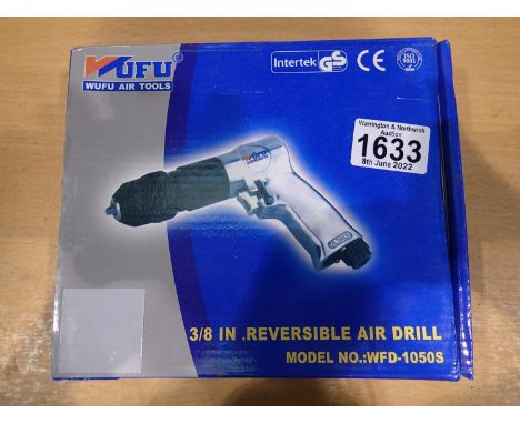 New unused 3/8 inch reversible air drill. P&amp;P Group 1 (£14+VAT for the first lot and £1+VAT for subsequent lots) 