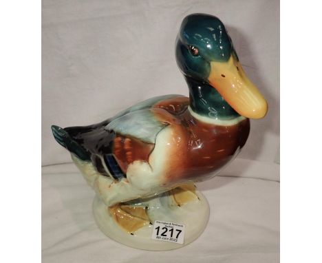 Ceramic Mallard, marked K Jarl to base, H: 26 cm. P&amp;P Group 3 (£25+VAT for the first lot and £5+VAT for subsequent lots) 