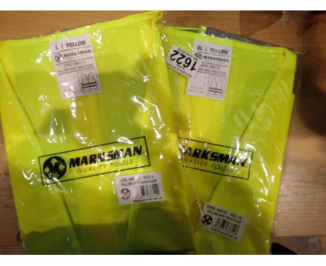 Two new unused XL high vis vests. P&amp;P Group 1 (£14+VAT for the first lot and £1+VAT for subsequent lots) 