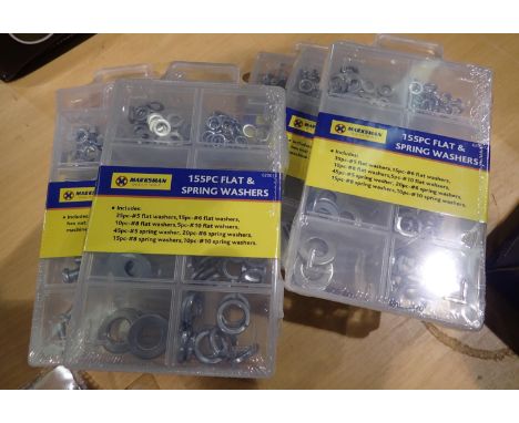 Four boxes of new unused screws, nuts, bolts and washers. P&amp;P Group 1 (£14+VAT for the first lot and £1+VAT for subsequen
