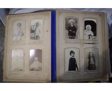 Victorian/Edwardian photograph album of the Woodbridge/Moore family Croydon. P&amp;P Group 2 (£18+VAT for the first lot and £