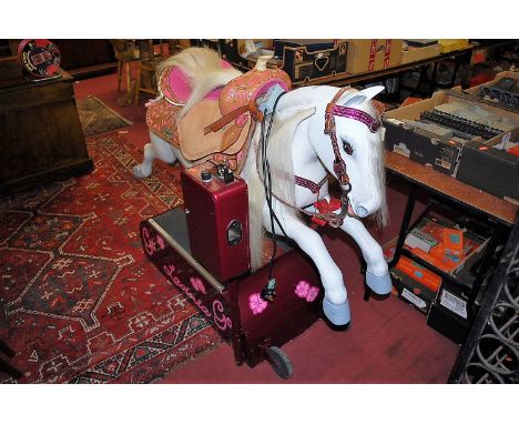 A vintage American restored and repainted by Carousel Workshop Ride-on Amusement Arcade model comprising American rodeo horse