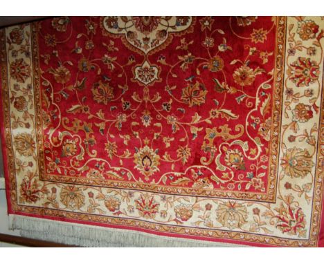 A contemporary fine weave Persian Kashan carpet, 230x160cm