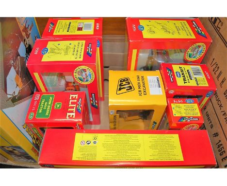 9 various boxed Britains and Ertl farming related playsets and diecast vehicles to include John Deere 6410 tractor, Ertl Big 