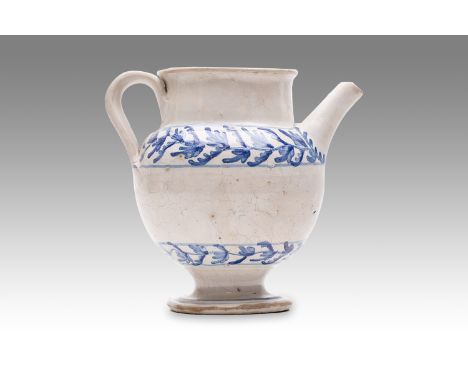 18th century | height: 18 cm | region: Liguria | country: Italy | provenance: private pharmacy museum | Albarello faience pot