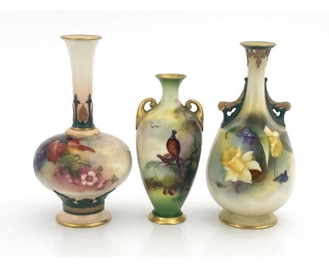 Three Royal Worcester vases (3)