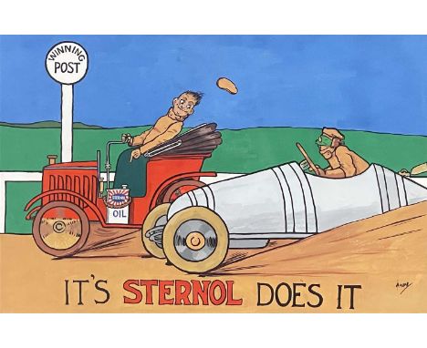 John Hassall (British, 1868-1948), It's Sternol Does It, promotional illustration for Sternol, signed l.r., gouache, 38 by 49