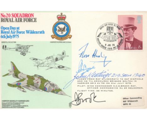 RAF34c 20 Sqn Special Signed 2 Plus Pilot and J Keating Battle of Britain Air Gunner 6 Jul 1975 BFPS 1513 RAF Wildenrath Spec