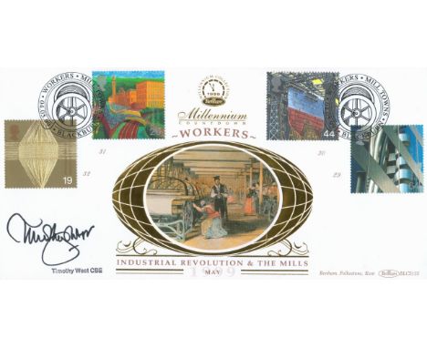Timothy West signed FDC, celebrating Industrial Revolution and The Mills, post marked 4th May 1999. This Millennium Countdown