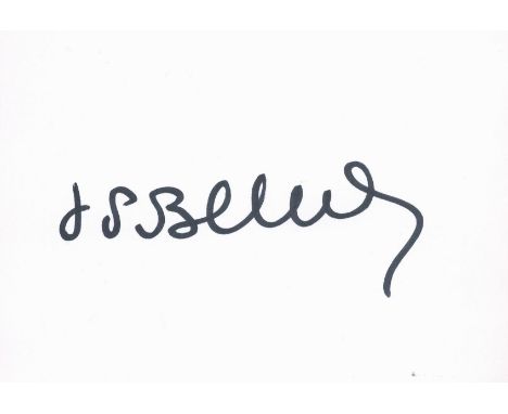Actor, Jean-Paul Belmondo signed 4x6 white card in black marker pen. French actor, initially associated with the New Wave of 