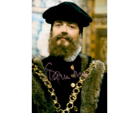 Stephen Fry signed 12x8 Blackadder colour photo. Stephen John Fry (born 24 August 1957) is an English actor, broadcaster, com