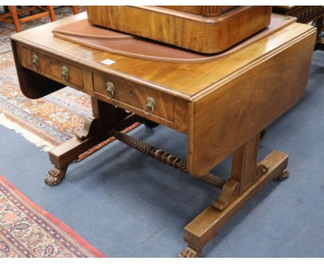 A Regency mahogany sofa table W.92cm