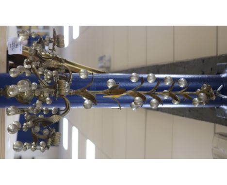An ormolu six light chandelier
