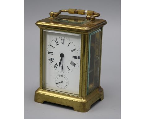 A French brass carriage clock