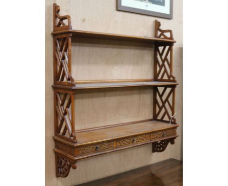A Chippendale style wall bracket W.78cm