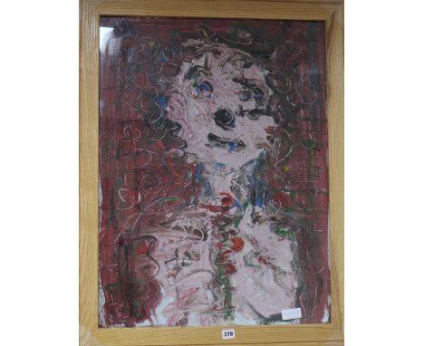 A modern oil on board, portrait, 79 x 59cm