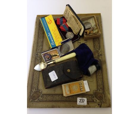 Three WWII General service medals together with an Imperial Service medal presented to Lilian Casey, a cased folding Kodak ca