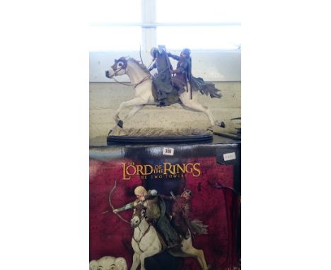 A large Lord of The Rings The Two Towers Polystone statue sculpted by Eden Small in original box (minor faults).