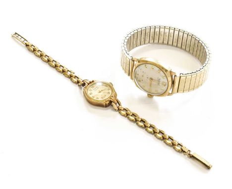 A Gents 9 Carat Gold Rotary Wristwatch, and a Lady's 9 Carat Gold Rotary Wristwatch, both with Rotary boxes, (2)Ladies Rotary