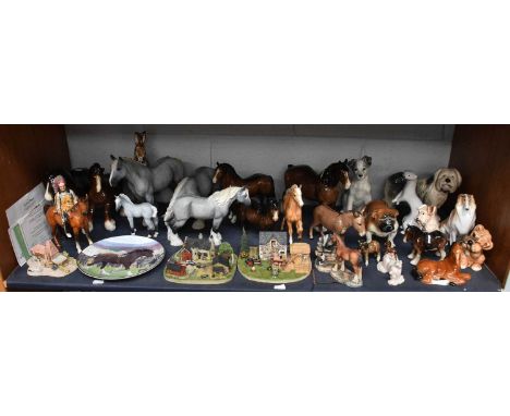 Beswick Horses, Including Welsh Cob and Prancing Arab; together with foreign made animals, North Light horses and Danbury Min