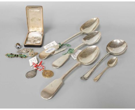 A Collection of Assorted Silver and Gold Jewellery, including a ring and a cross pendant; together with assorted silver and s