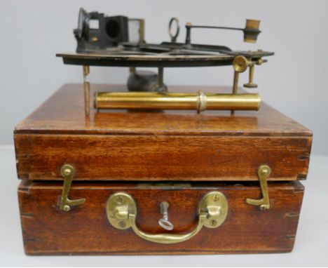 A 19th Century cased maritime sextant, marked A Johannsen, 119 Minories, London