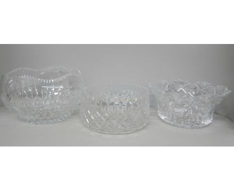 The Empress Crown crystal bowl, by The House of Igor Carl Fabergé, Thomas Webb bowl, Cristal d'Arques bowl, a set of glasses 