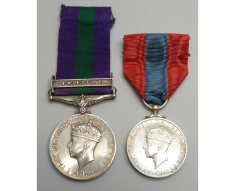 Two medals, General Service Medal to Major J.M.D. Booth-Tucker, R.W. Kent R. and Imperial Service Medal to Henry John Barrell