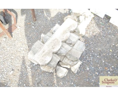 A quantity of precast garden edging